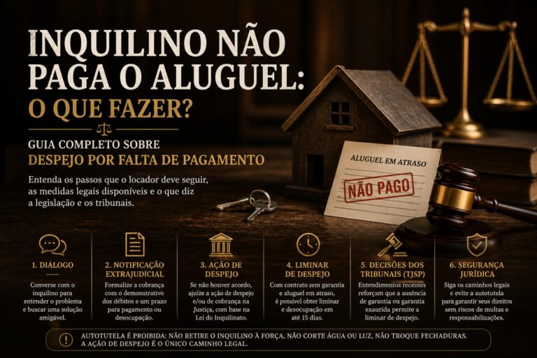 INQUILINO NÃO PAGA O ALUGUEL: O QUE FAZER?