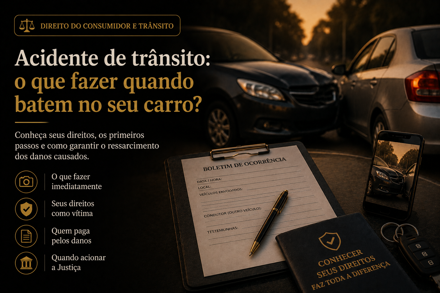 Acidente de trânsito: 9 dicas do que fazer quando batem no seu carro?