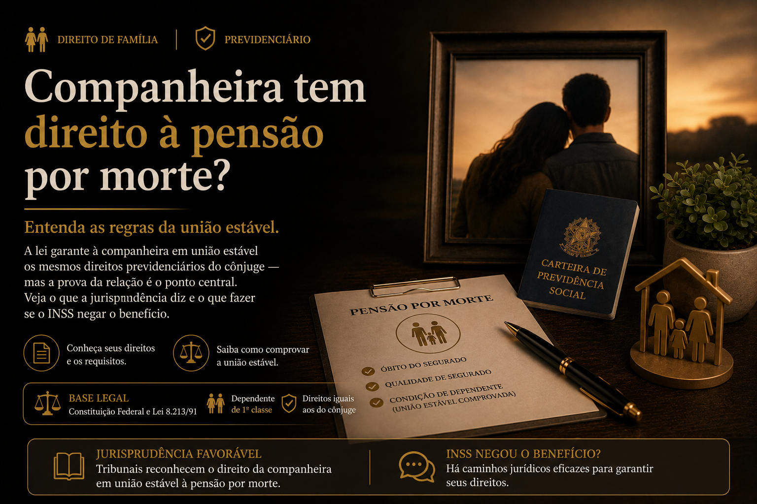 Companheira: Pensão por morte